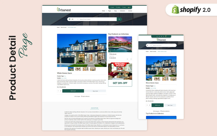 Urbanest Construction and Real Estate Business Shopify Theme #405539