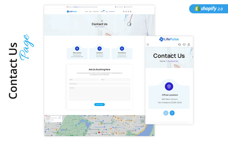 LifePulse Medical Health Shopify Theme #372945-8
