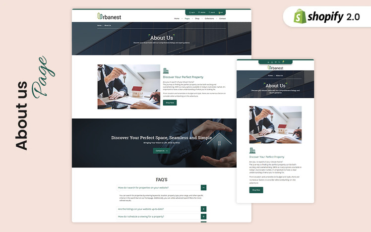 Urbanest Construction and Real Estate Business Shopify Theme #405539
