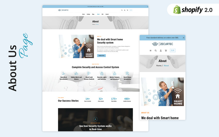 ZecurTec Home Security Supplies Shopify Store Theme #440677
