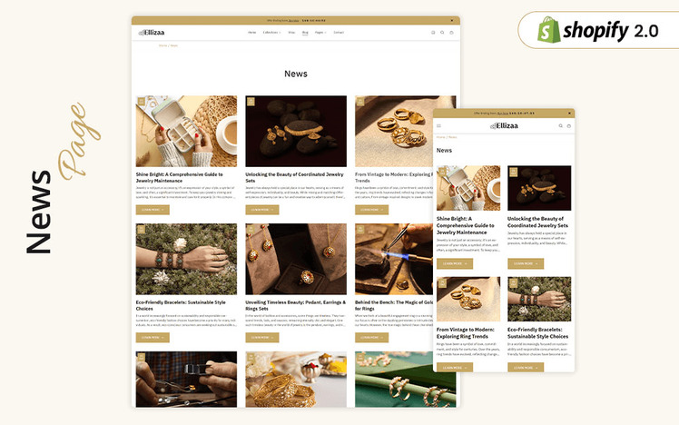 Ellizaa Jewellery Store Boutique Shopify Theme #382633-7
