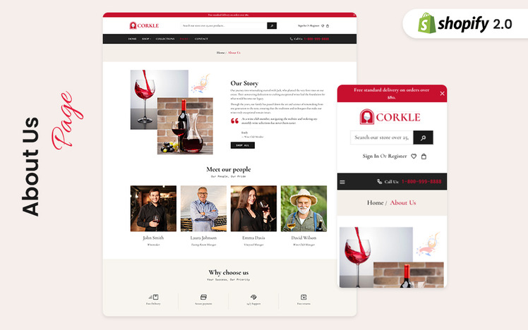 Corkle Wine Products and Winery Farm Responsive Shopify Theme #358075-4