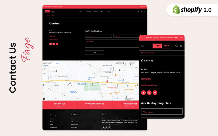 FitFlex Gym Fitness Equipments Shopify Theme #379308-8