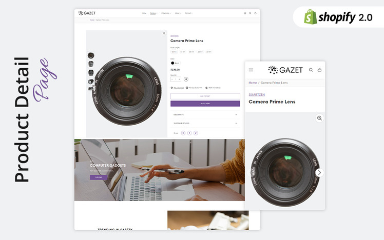 Gazet Electronic Accessories Store Shopify Theme #381438-5