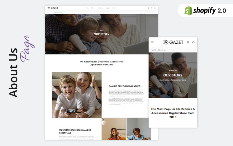 Gazet Electronic Accessories Store Shopify Theme #381438-3
