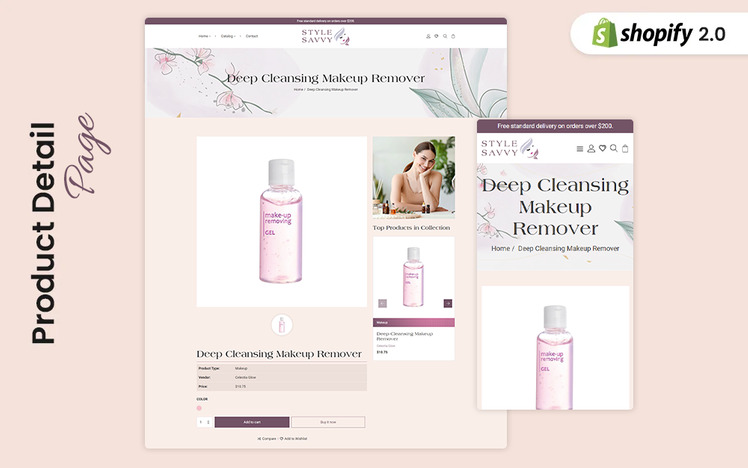 StyleSaavy Beauty and Cosmetics Store Shopify Theme #428465