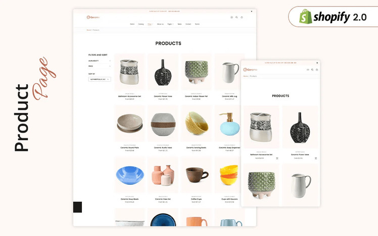 Ceramix Modern Ceramics and Pottery Decor Shopify Theme #382634-5
