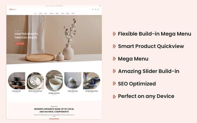Ceramix Modern Ceramics and Pottery Decor Shopify Theme #382634-1