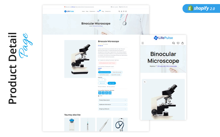LifePulse Medical Health Shopify Theme #372945-6