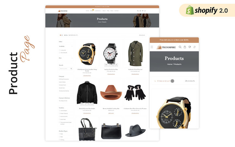 TrendSpire Apparels and Clothing Fashion Shopify Theme #373182-5