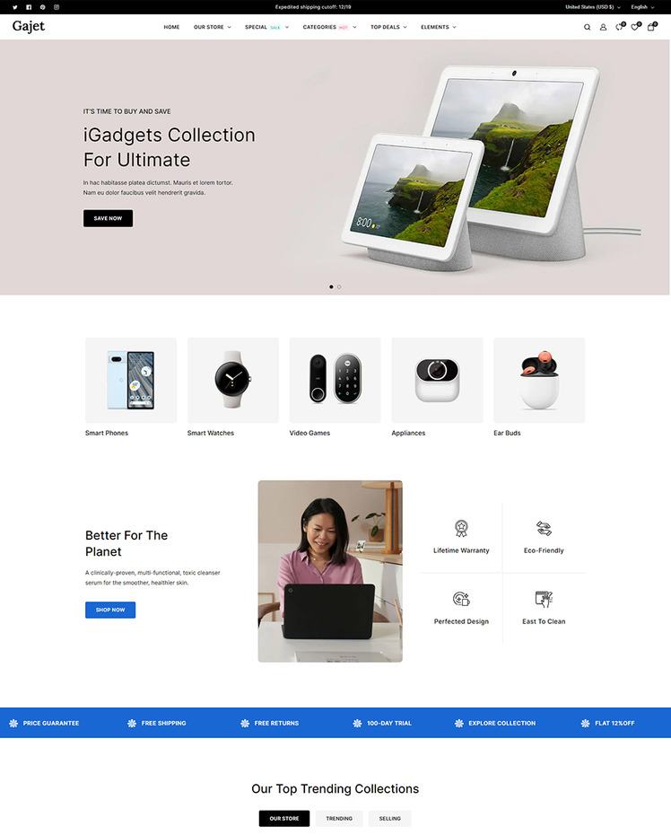 Gajet Electronics Computers Gadgets and Tech Shopify Theme #413696