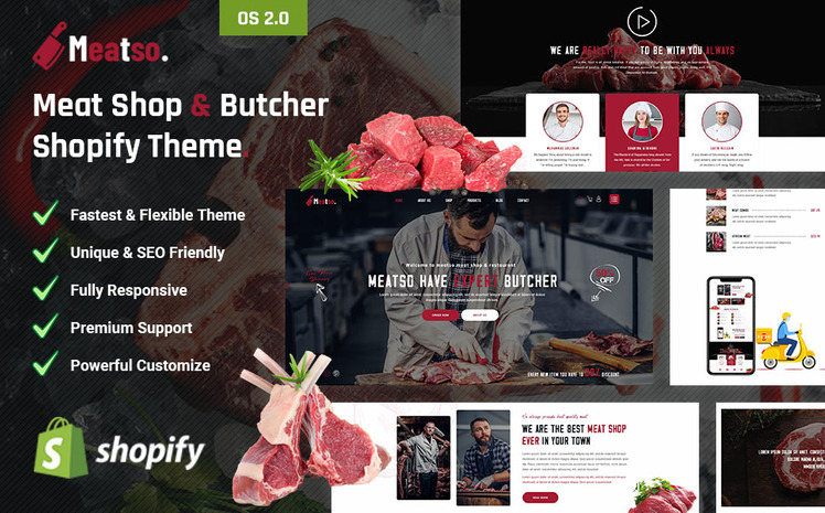 Meatso Meat Shop Butcher Shopify Theme #438935