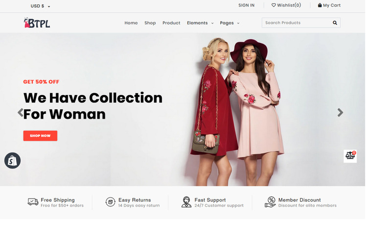 BTPL Fashion Responsive Shopify Theme #179269