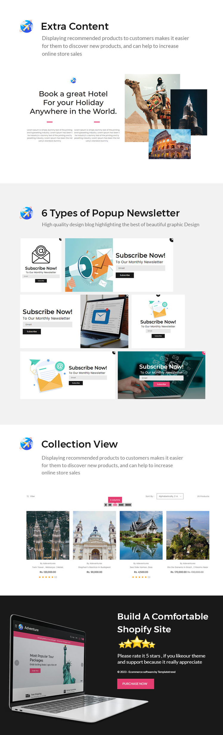 Adventure Online Ticket Travelling Package Shopify OS Theme #337347-2