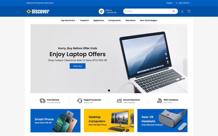 Discover Multipurpose Electronics Lingrie Bra Shopify OS Theme #310620