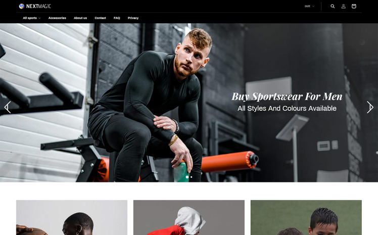 Nextmagic Sport Football Golf Tennis Accessories Shopify Theme #328166