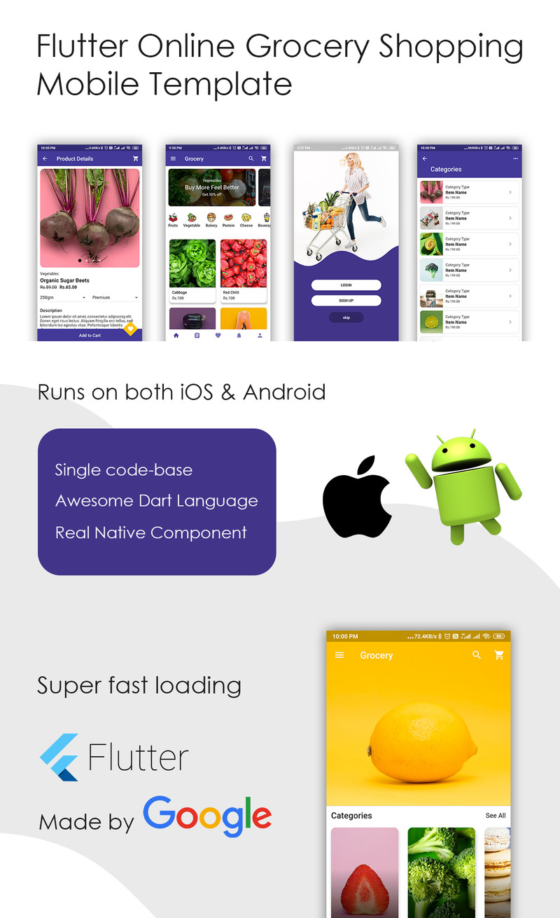 Grocery App Template - Features Image 2