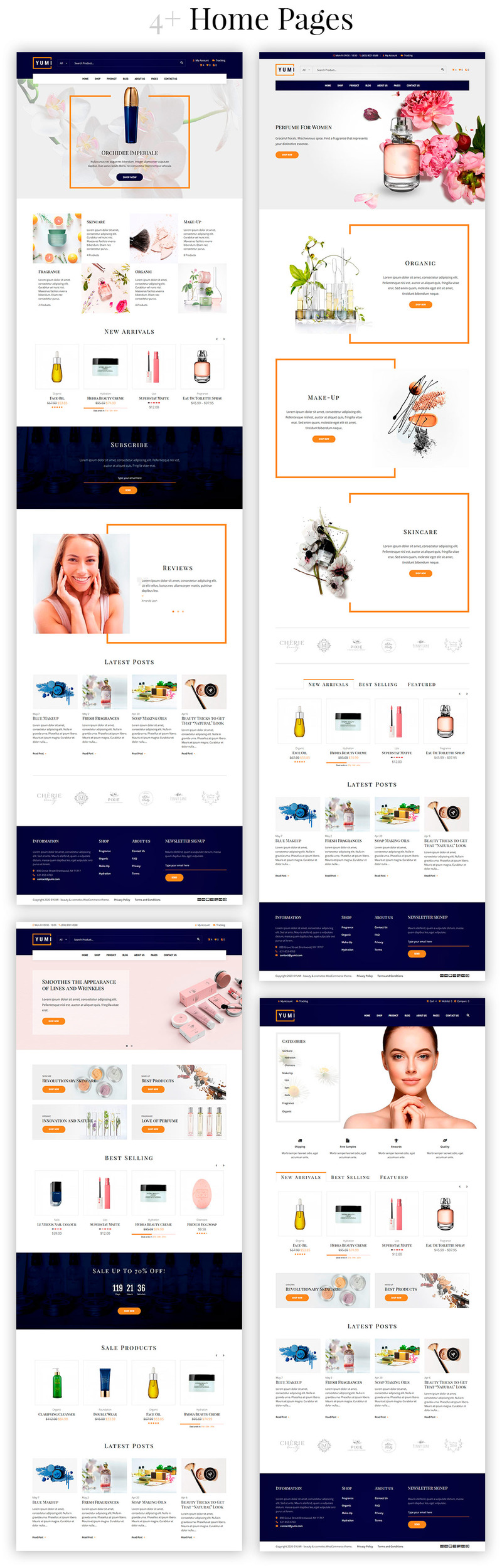 Yumi - beauty & cosmetics WooCommerce Theme - Features Image 1