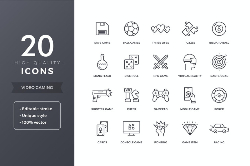 Игровой набор иконок - Features Image 1