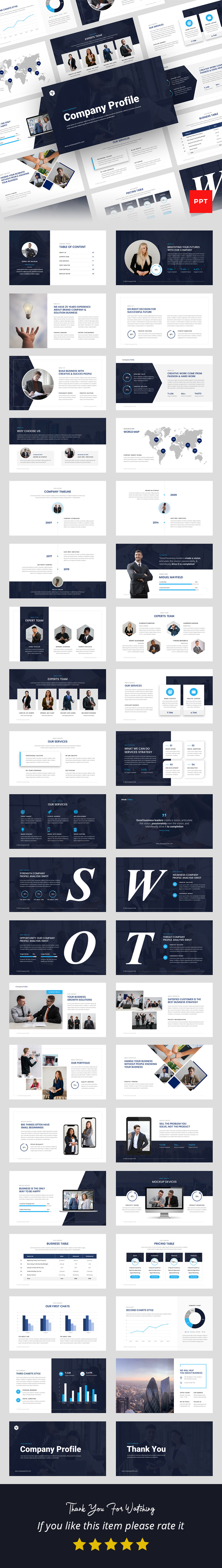 Modello PowerPoint di presentazione del profilo aziendale - Caratteristiche Immagine 1