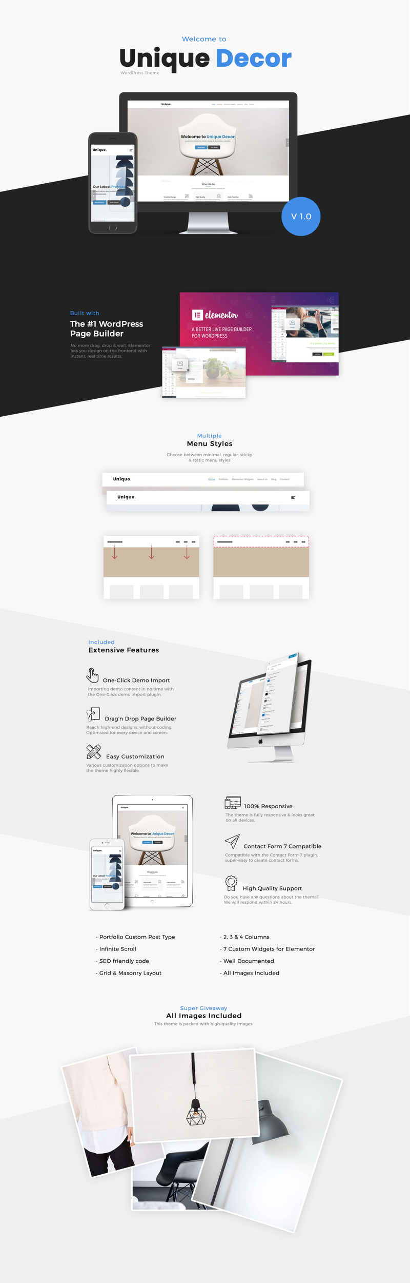 Unique Decor - Interior Design WordPress Theme - Features Image 1