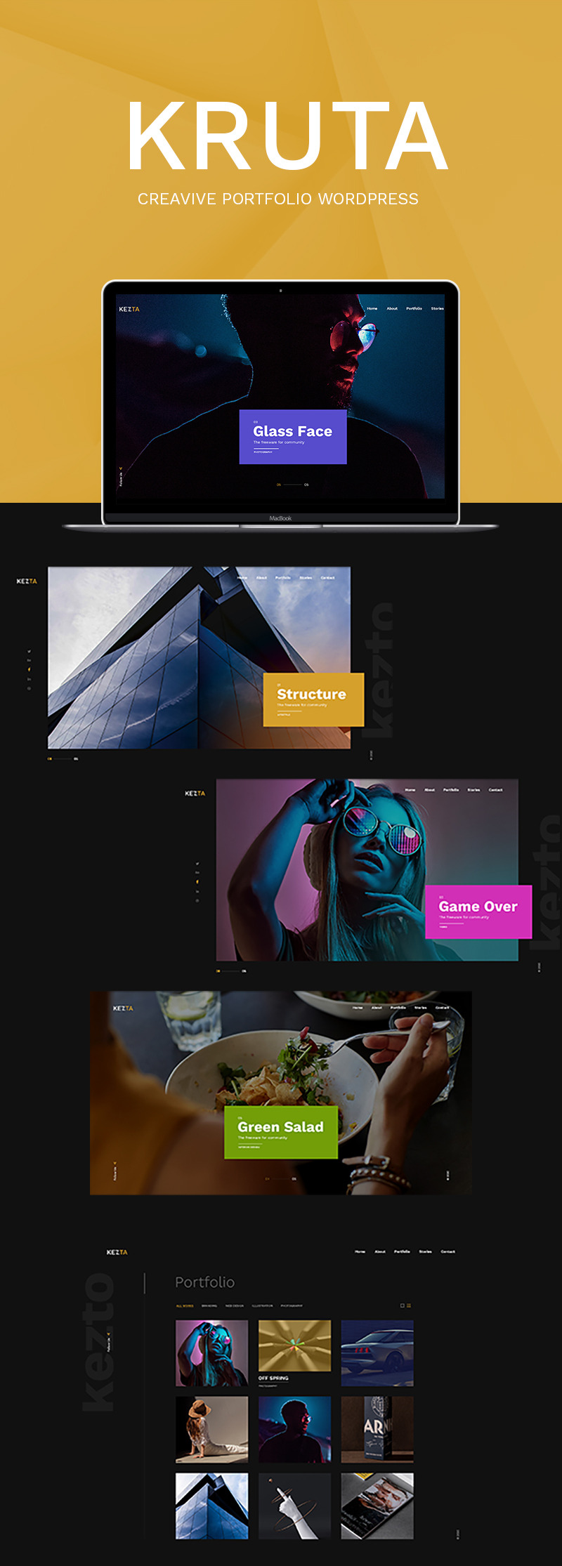 Kruta - Portfolio WordPress Theme - Features Image 1