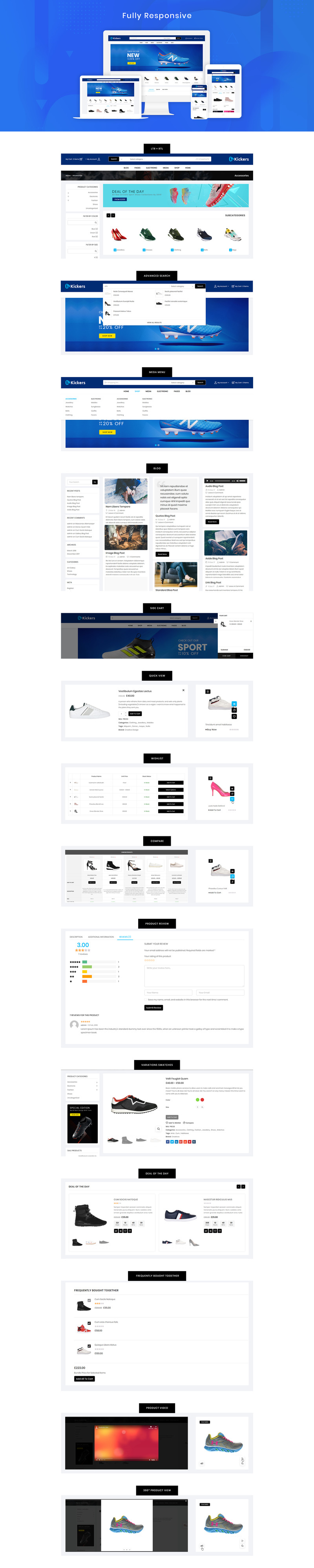 Kickers Footwear WooCommerce Theme - Features Image 1