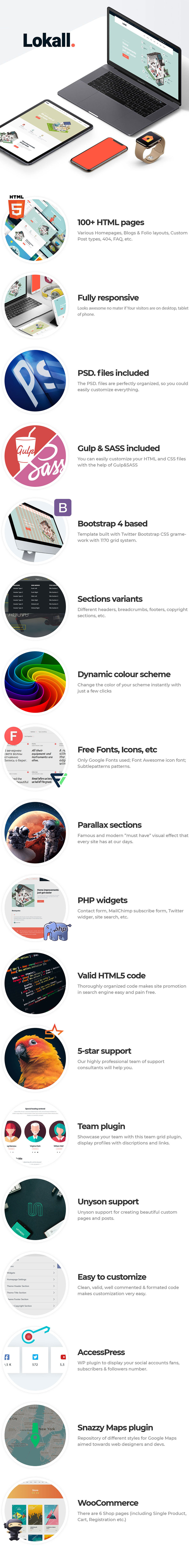 Lokall - Small Business Gutenberg WordPress Theme - Features Image 1