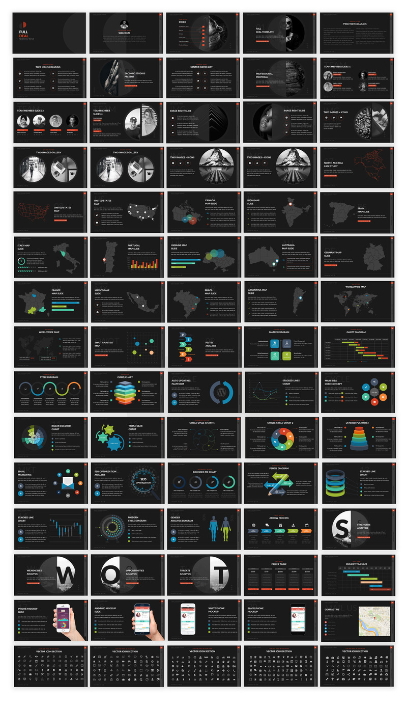 Full Deal PowerPoint template - Features Image 1