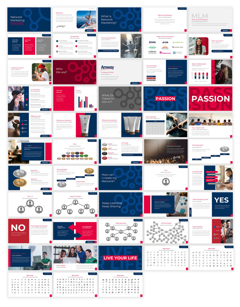 Network Marketing PowerPoint template - Features Image 1