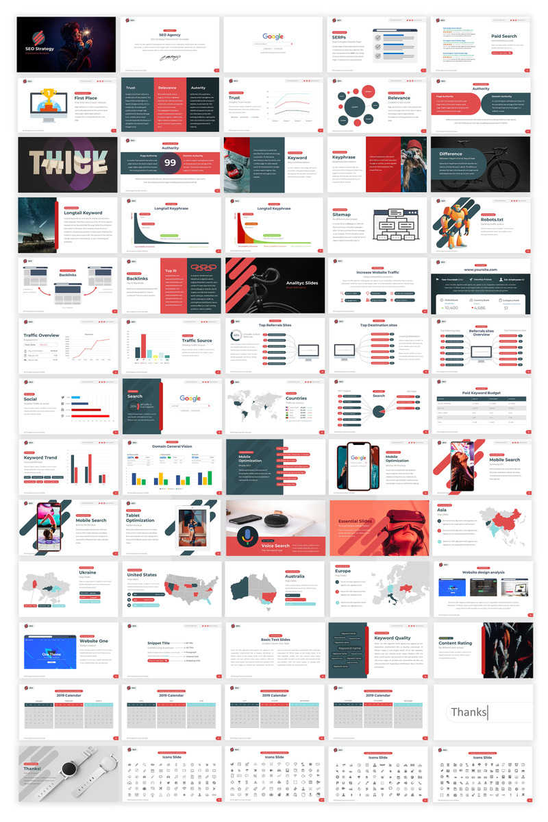 Premium SEO Strategy Google Slides #81822 - 1 Görüntü Özellikleri