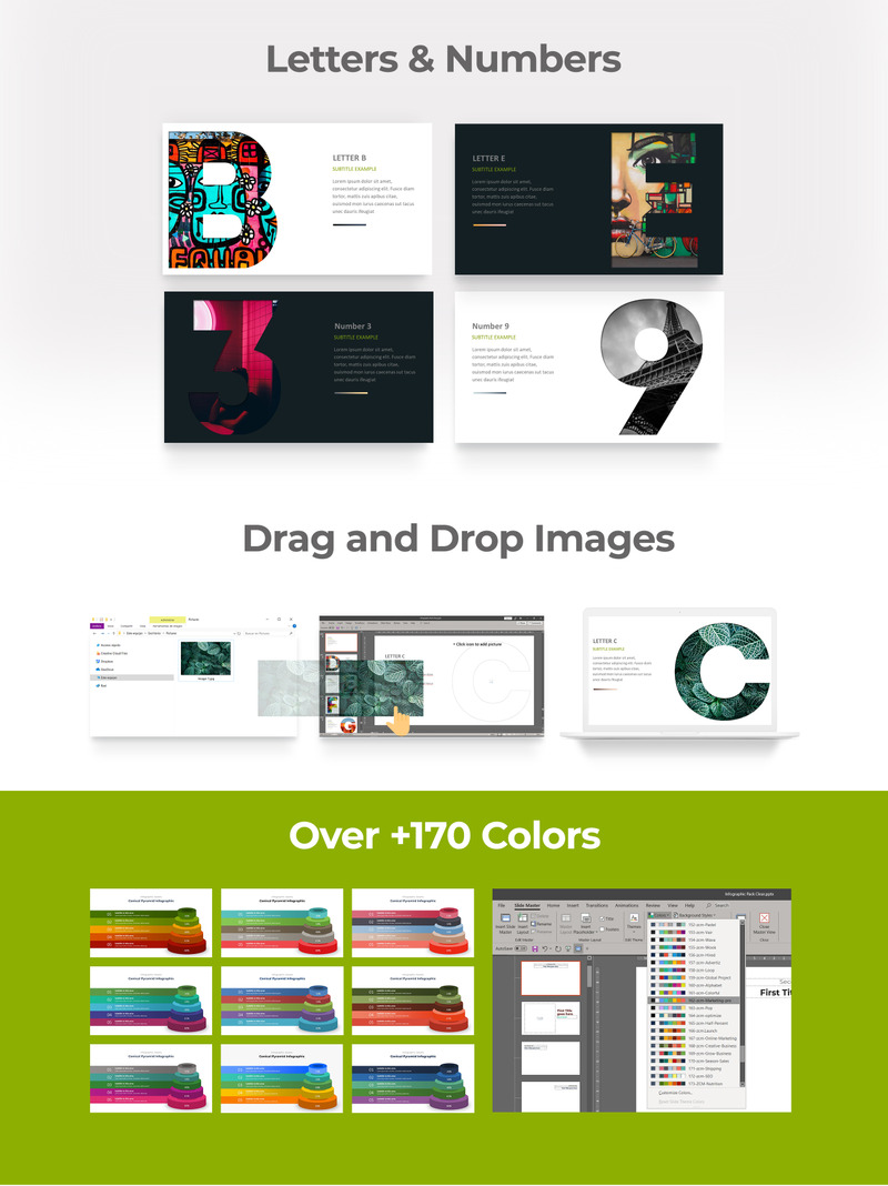Інфографіка Monster Pack шаблон PowerPoint - Features Image 3