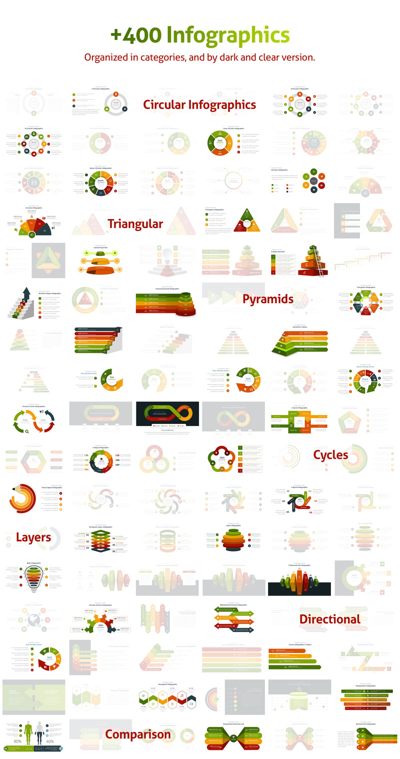 Інфографіка Monster Pack шаблон PowerPoint - Features Image 4
