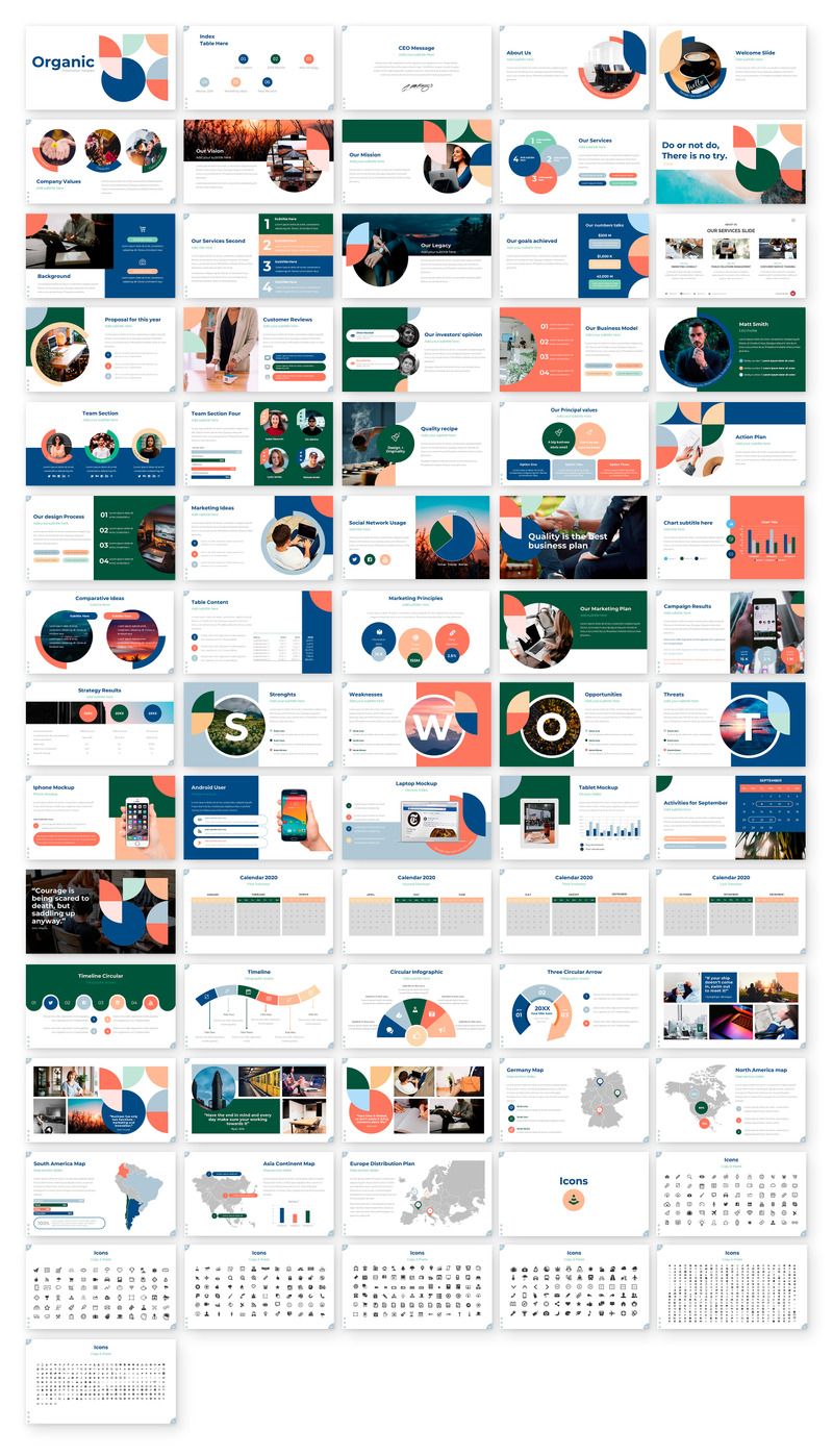 Organic Presentation PowerPoint template - Features Image 1