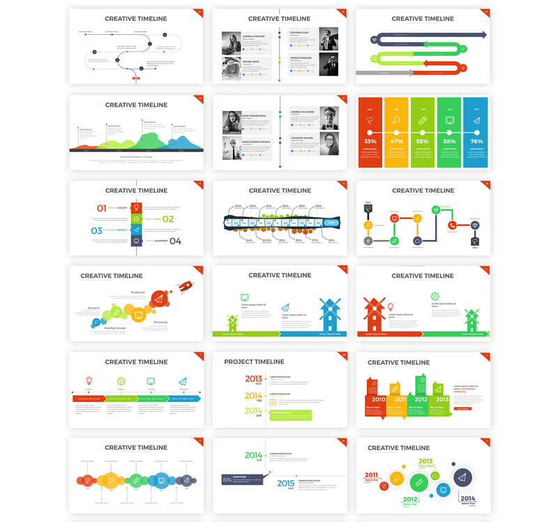 Project Timeline v5 - PowerPoint template - Features Image 2