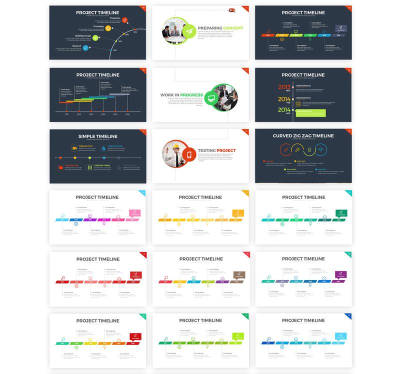 Project Timeline v5 - PowerPoint template - Features Image 3