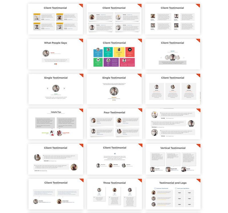 Testimonial PowerPoint Template 69082 TemplateMonster