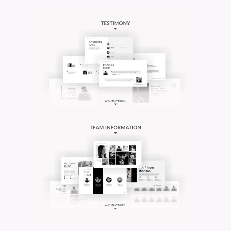 Malistisk Multipurpose Presentation PowerPoint-mall - Features Image 2