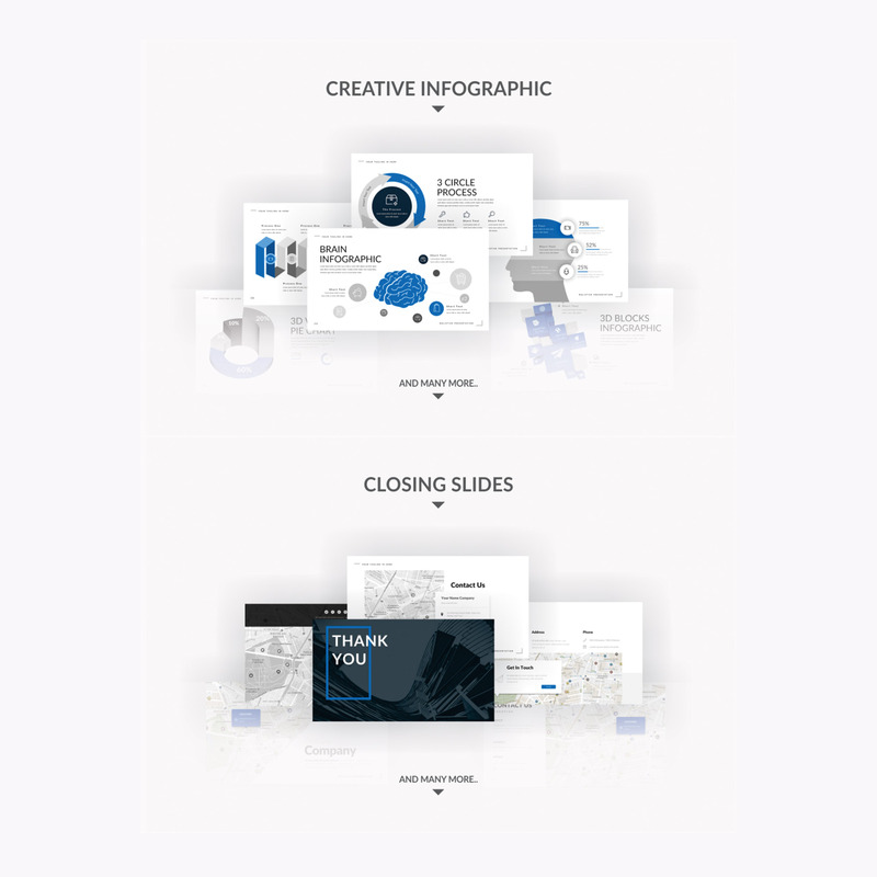 Malistisk Multipurpose Presentation PowerPoint-mall - Features Image 12