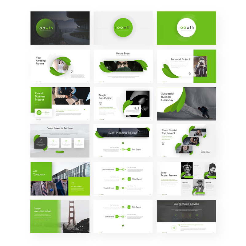 Roowth - Modern Presentation PowerPoint Template - Features Image 1