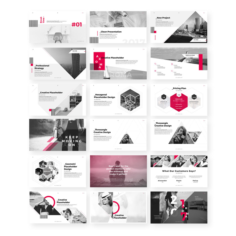 AROMA - Modello PowerPoint moderno di affari - Caratteristiche Immagine 2