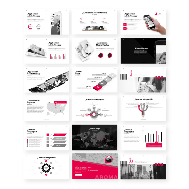 AROMA - Modello PowerPoint moderno di affari - Caratteristiche Immagine 3