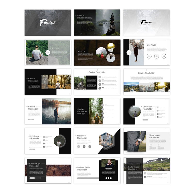Famous - Creative PowerPoint template - Features Image 1