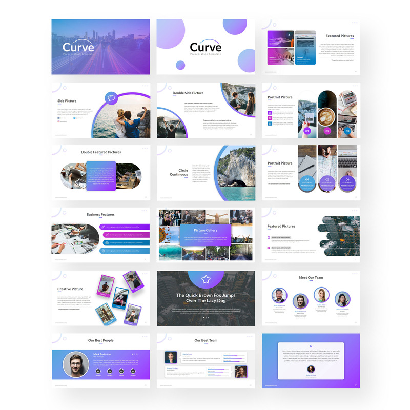Curve - Creative Presentation PowerPoint Template - Features Image 1