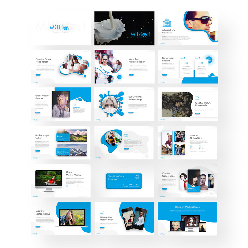 Milkiest Creative PowerPoint Template - Features Image 1