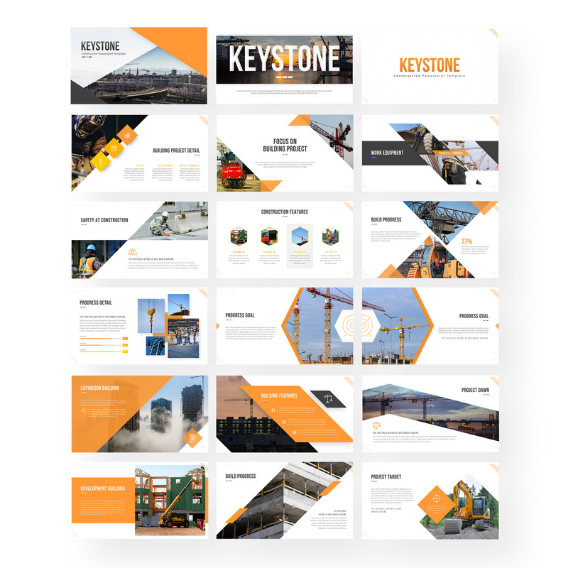 Keystone - Construction PowerPoint template - Features Image 1
