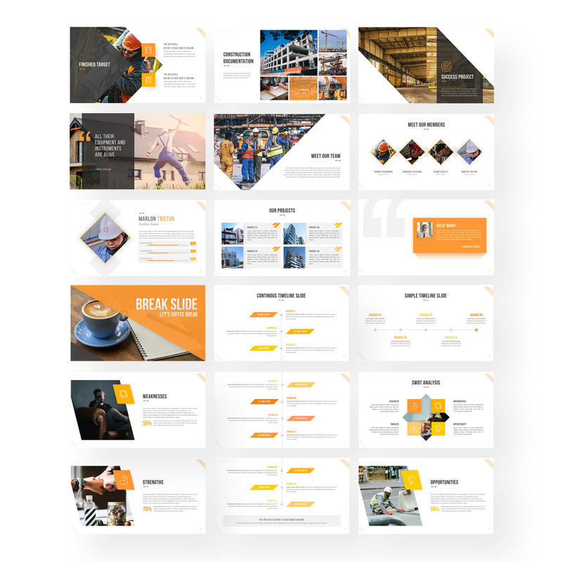 Keystone - Construction PowerPoint template - Features Image 2