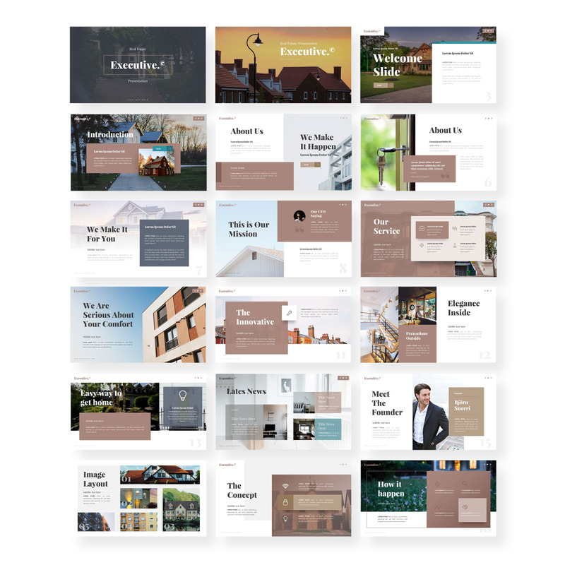 Executive - Real Estate PowerPoint template - Features Image 1