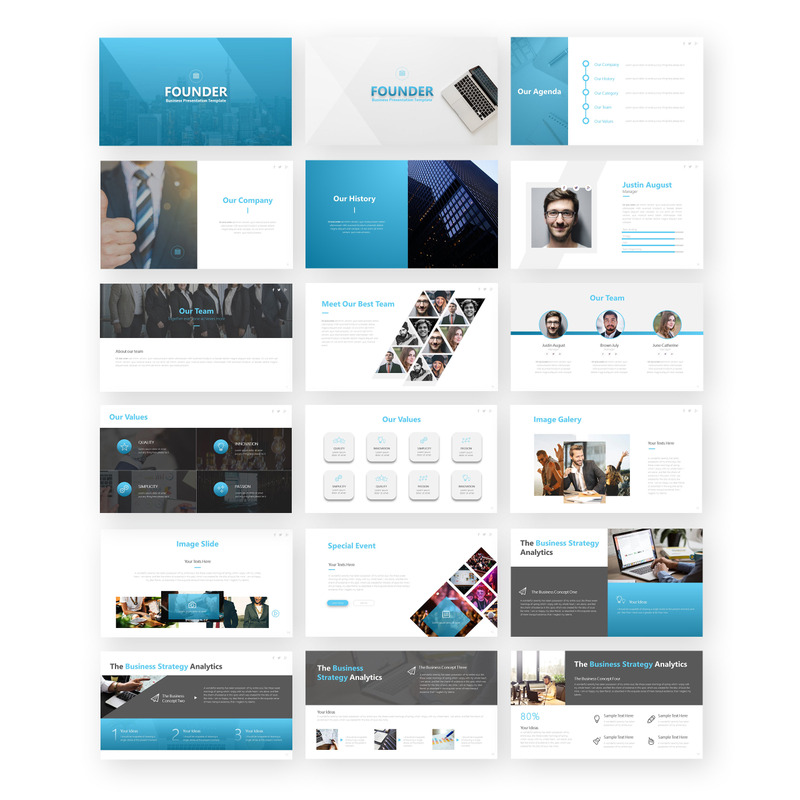 Founder - Business PowerPoint Template - Features Image 1