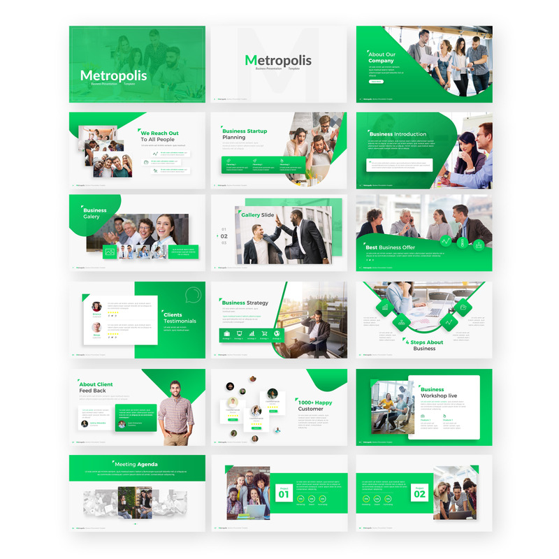 Motropolis – бізнес шаблон PowerPoint - Features Image 1